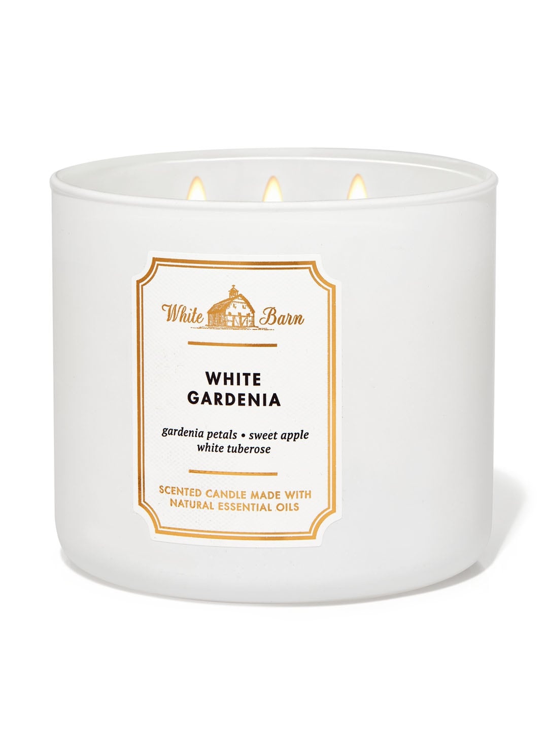 

Bath & Body Works White Gardenia 3-Wick Scented Candle with Essential Oils - 411 g