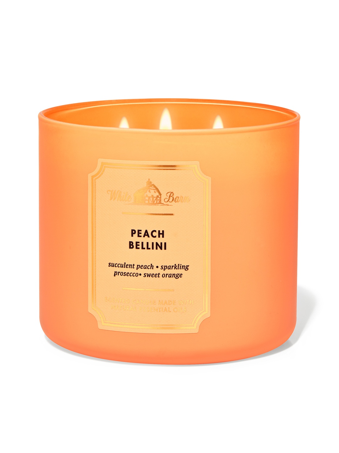 

Bath & Body Works Peach Bellini 3-Wick Candle - 411 g, Orange