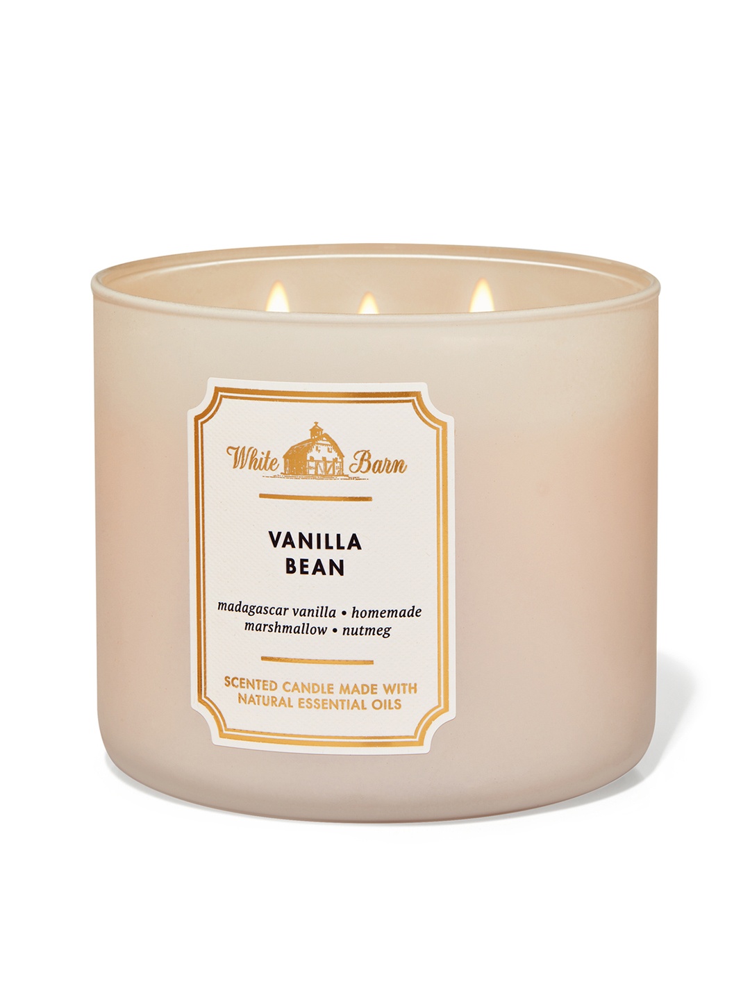 

Bath & Body Works Vanilla Bean 3-Wick Scented Candle - 411g, Off white