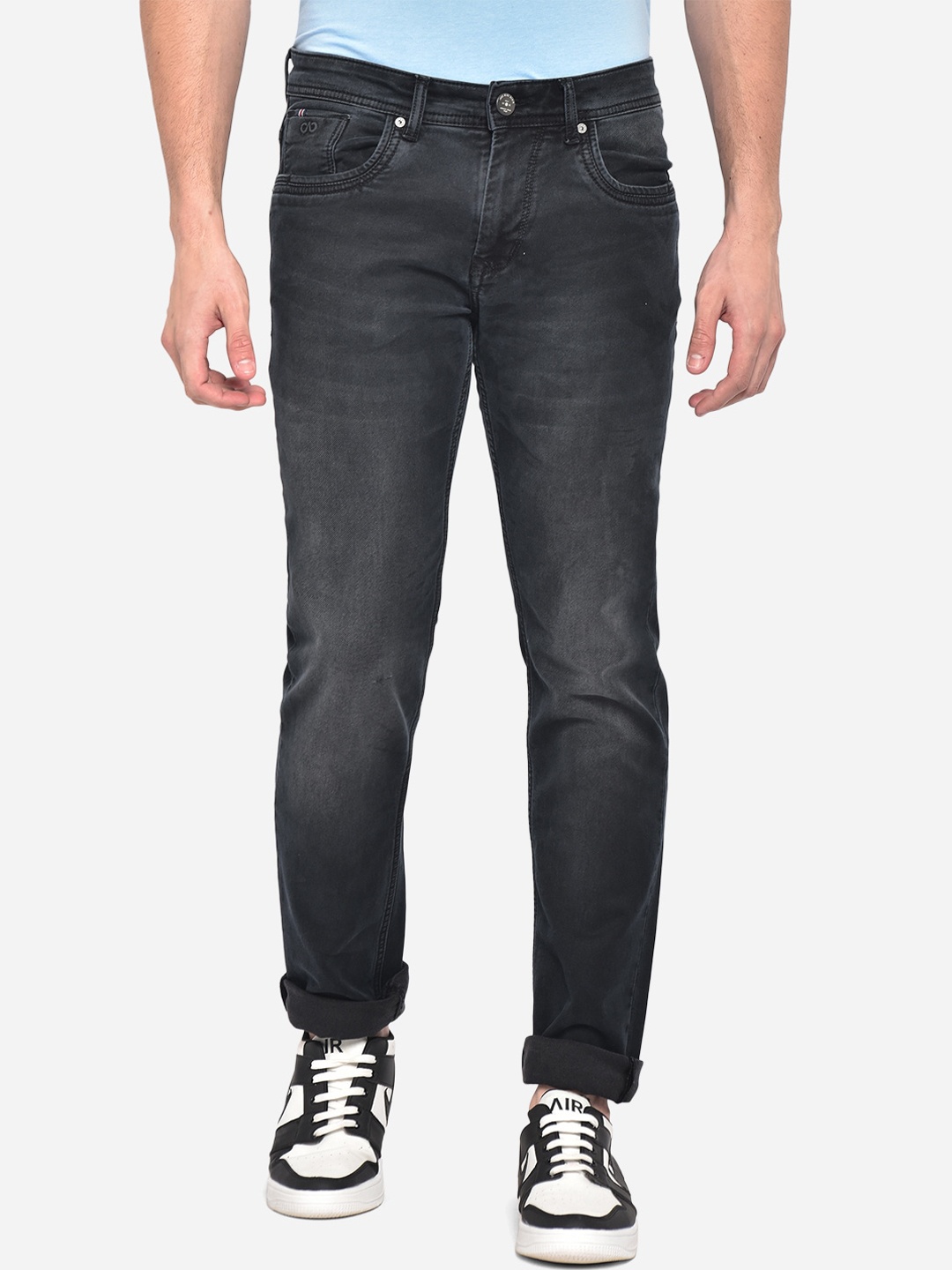 

JADE BLUE Men Grey Slim Fit Light Fade Stretchable Jeans