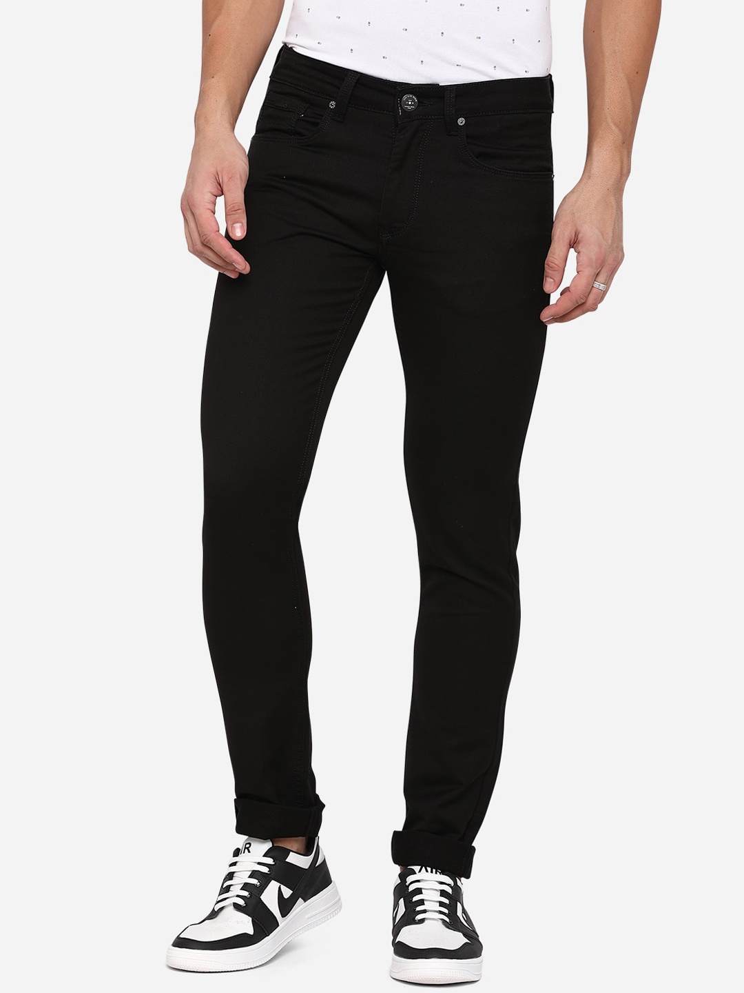 

JADE BLUE Men Black Slim Fit Stretchable Jeans