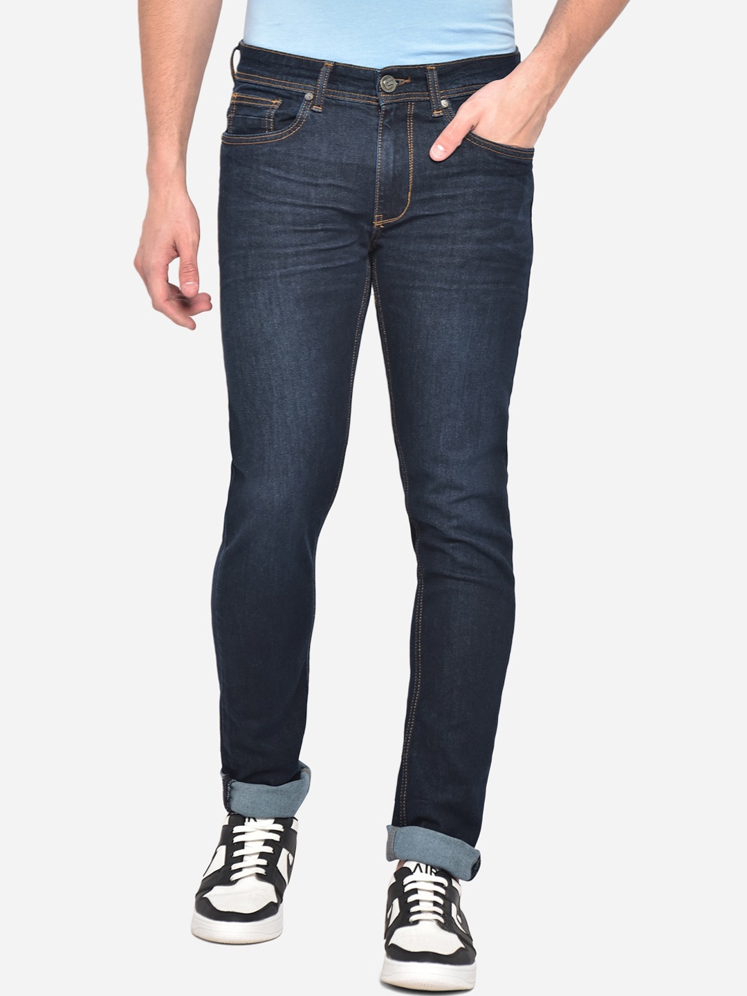 

Greenfibre Men Blue Slim Fit Light Fade Stretchable Jeans