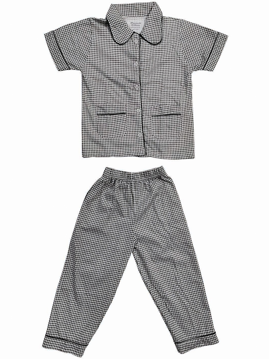 

Zoom Minimondo Unisex Kids Black & White Checked clothing set Set