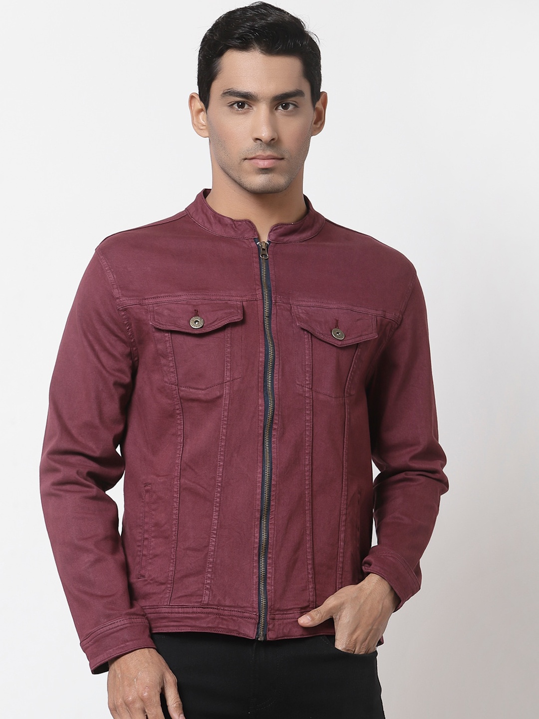 

Style Quotient Men Maroon Cotton Tailored Jacket