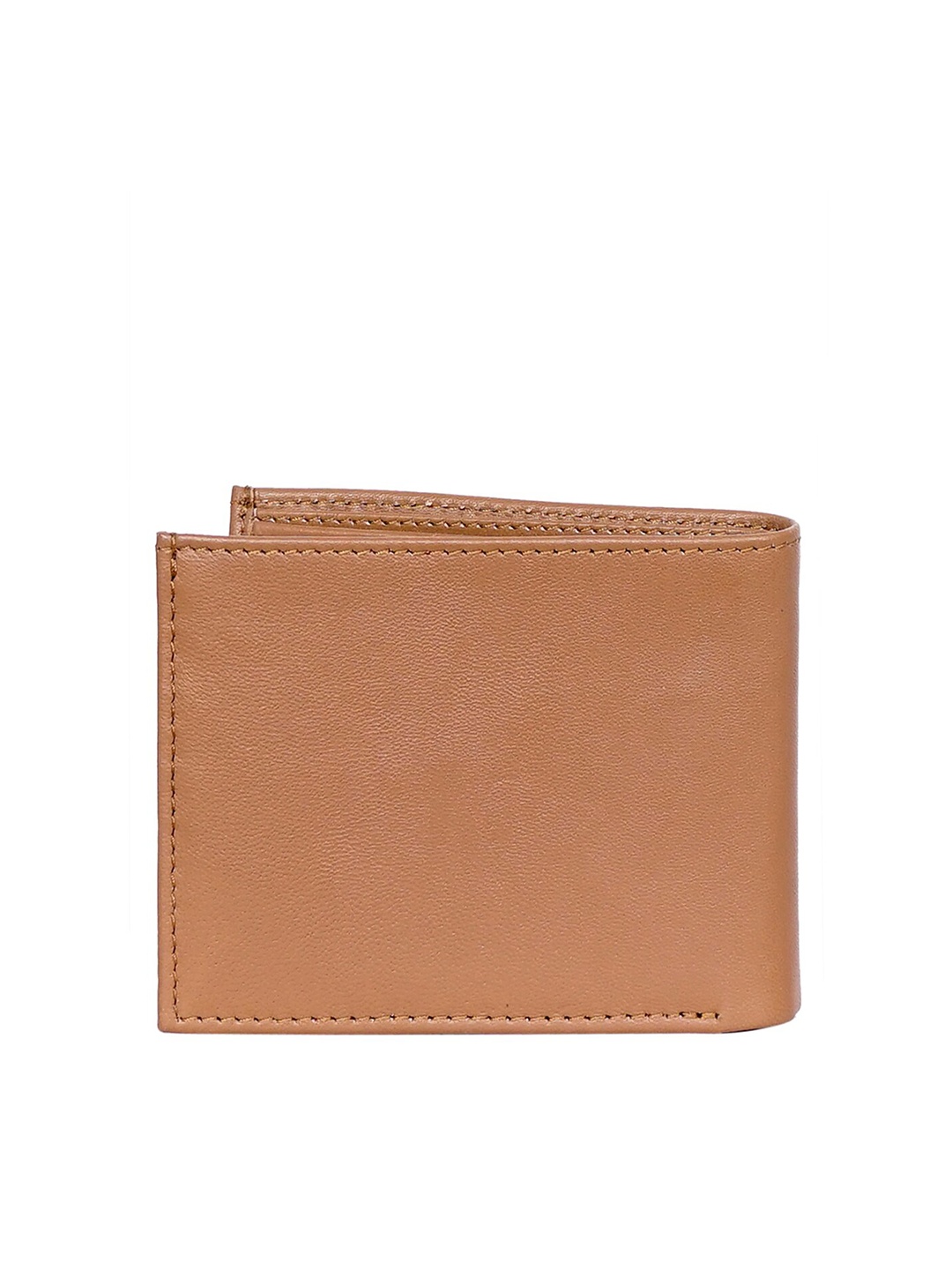 

Justanned Men Brown & Blue Leather Two Fold Wallet