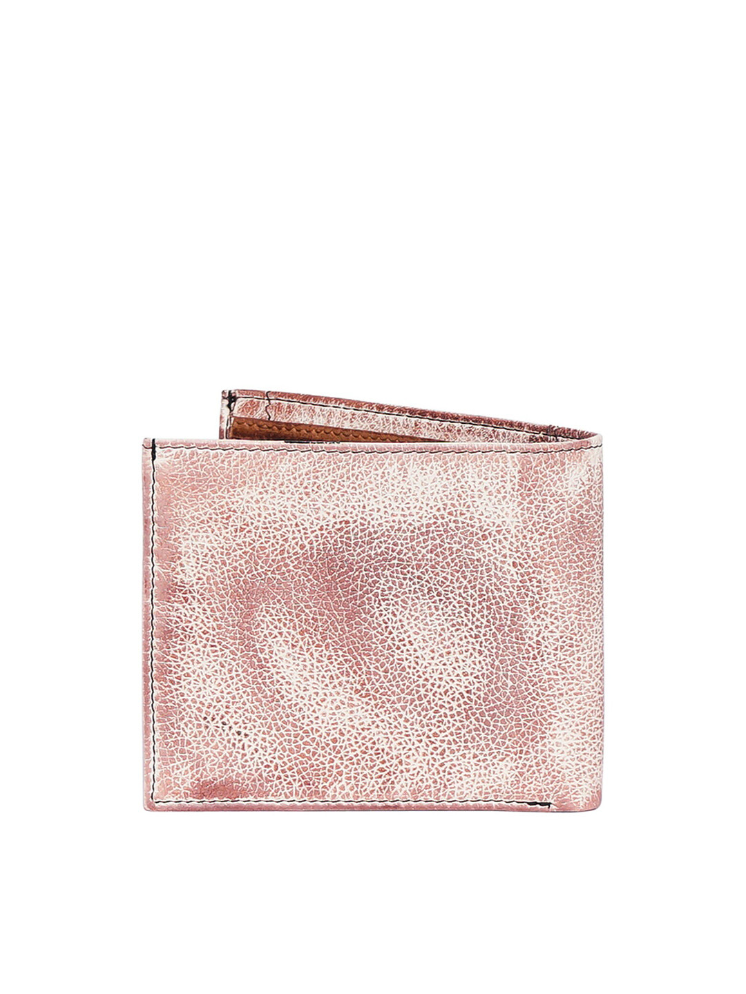 

Justanned Men Beige Leather Two Fold Wallet