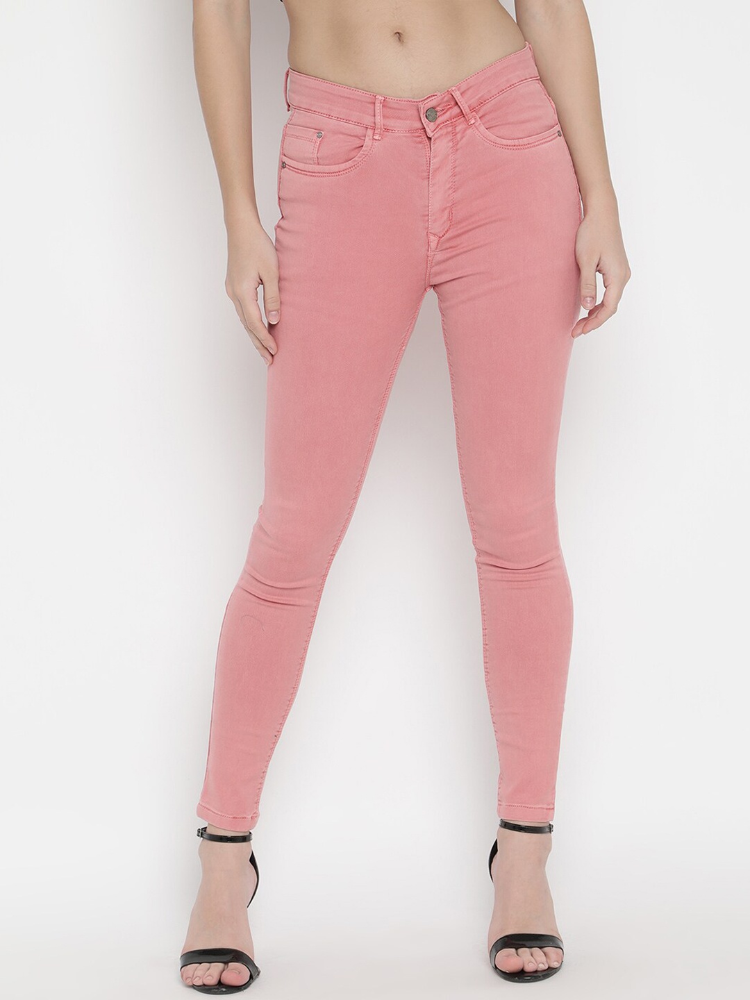 

V2 Value & Variety Women Peach-Coloured Skinny Fit Jeans