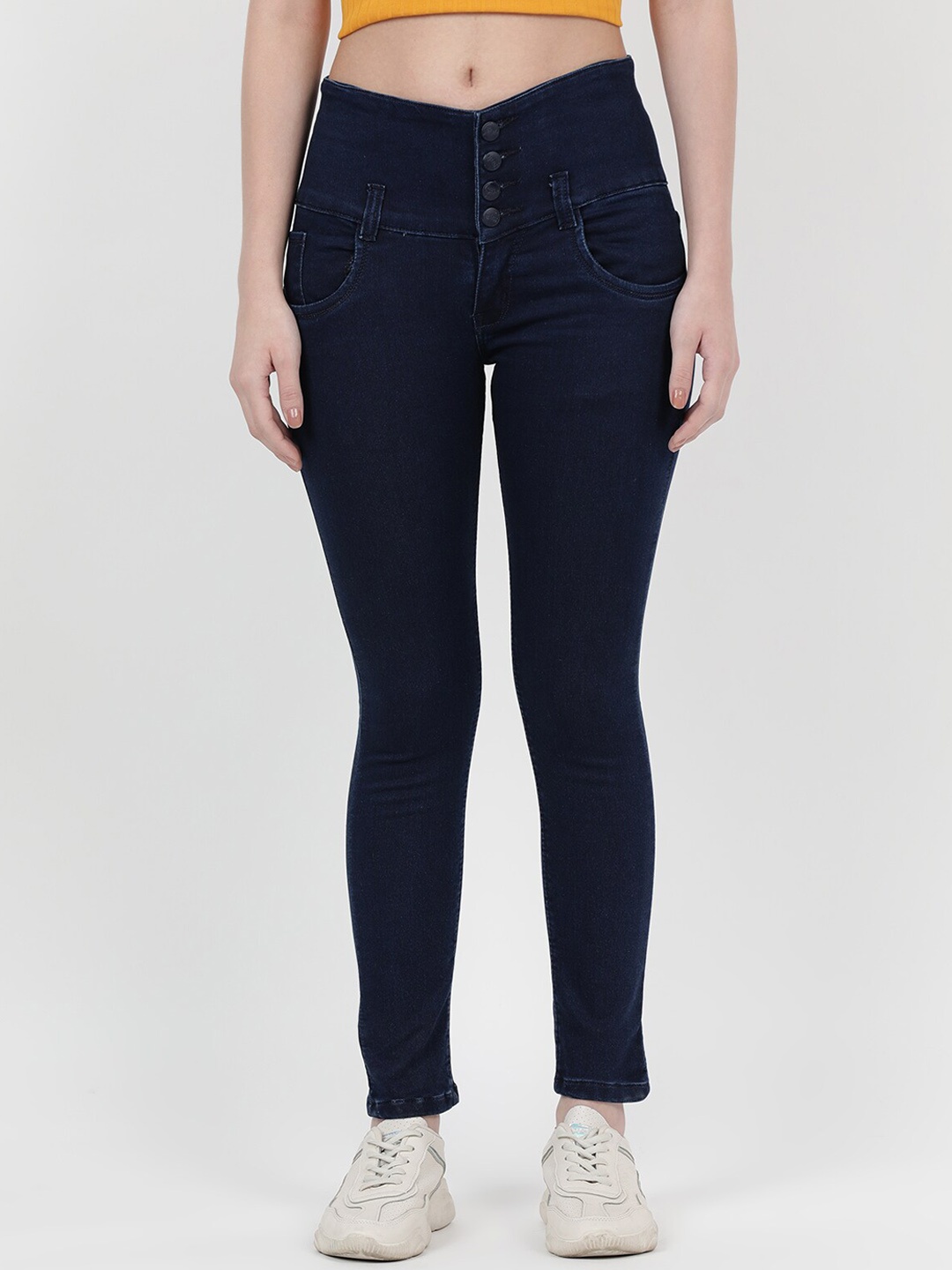 

V2 Value & Variety Women Blue Skinny Fit High-Rise Jeans
