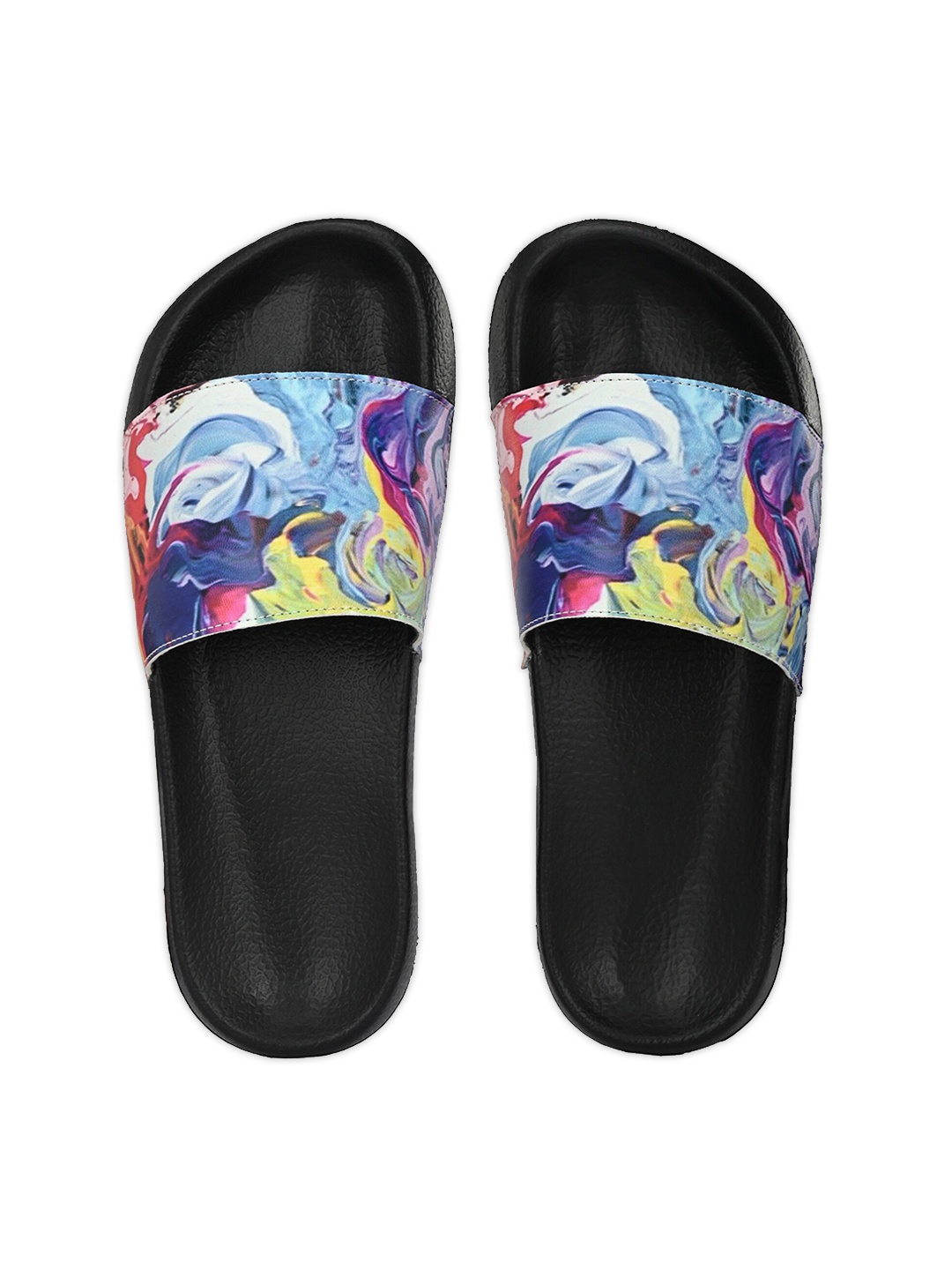 

KLEAT Men Black & Multicoloured Printed Slip-On