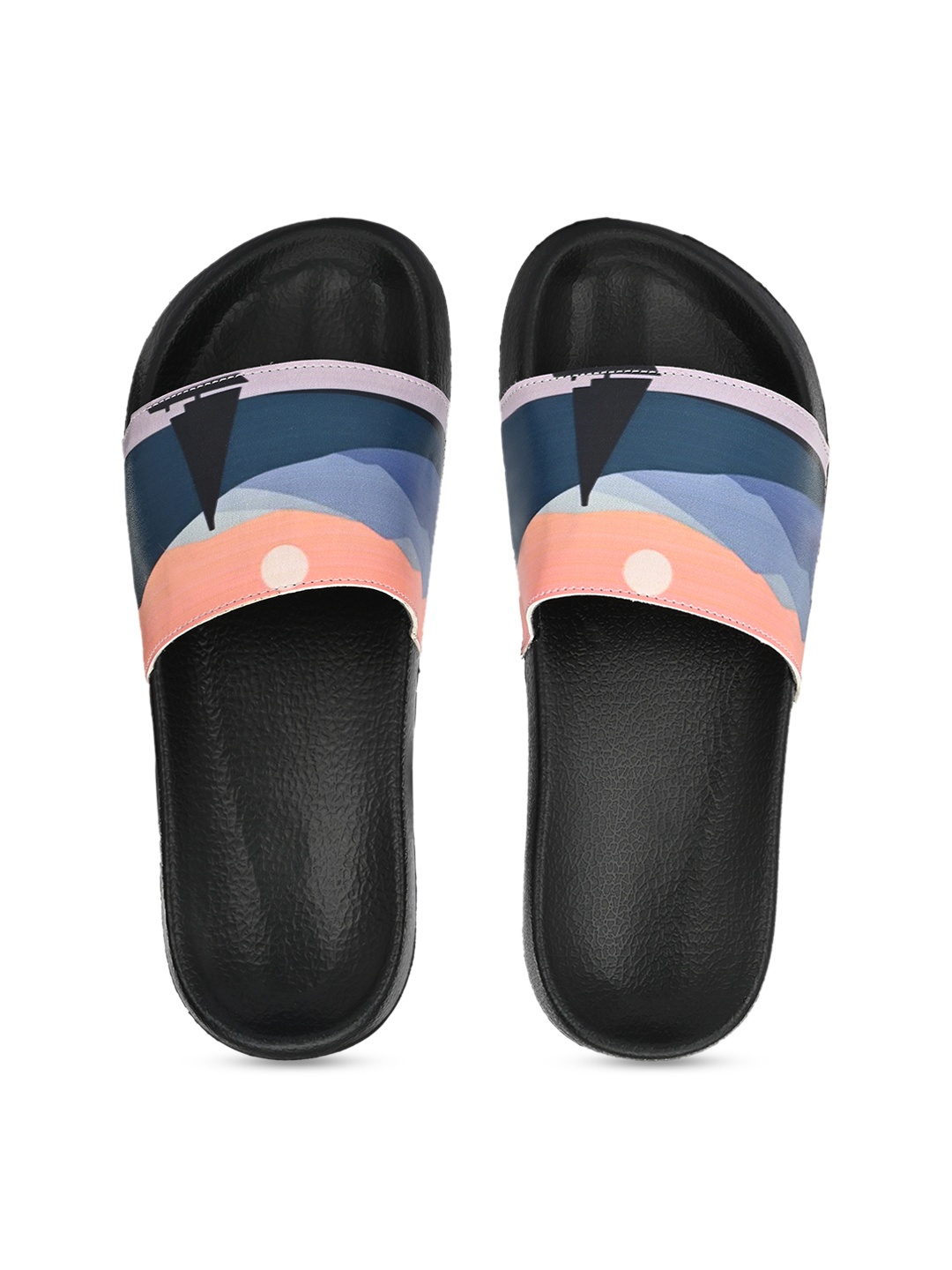

KLEAT Men Black & Pink Printed Slip-On