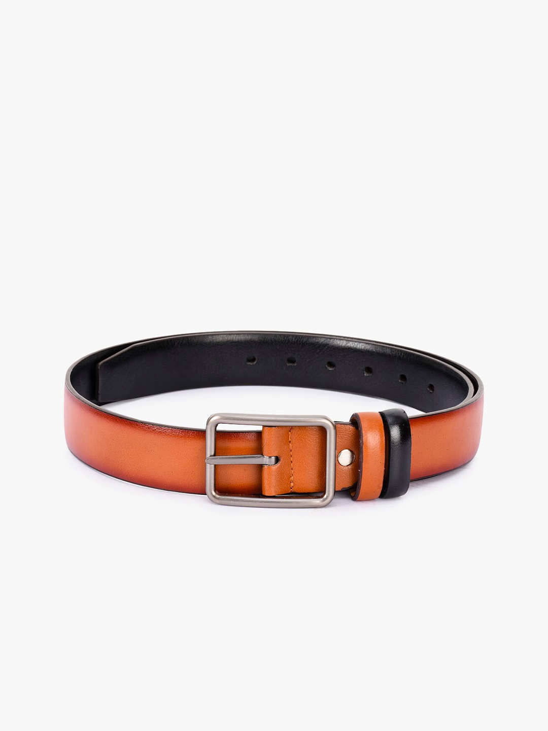 

BuckleUp Men Tan Solid Reversible Leather Belt