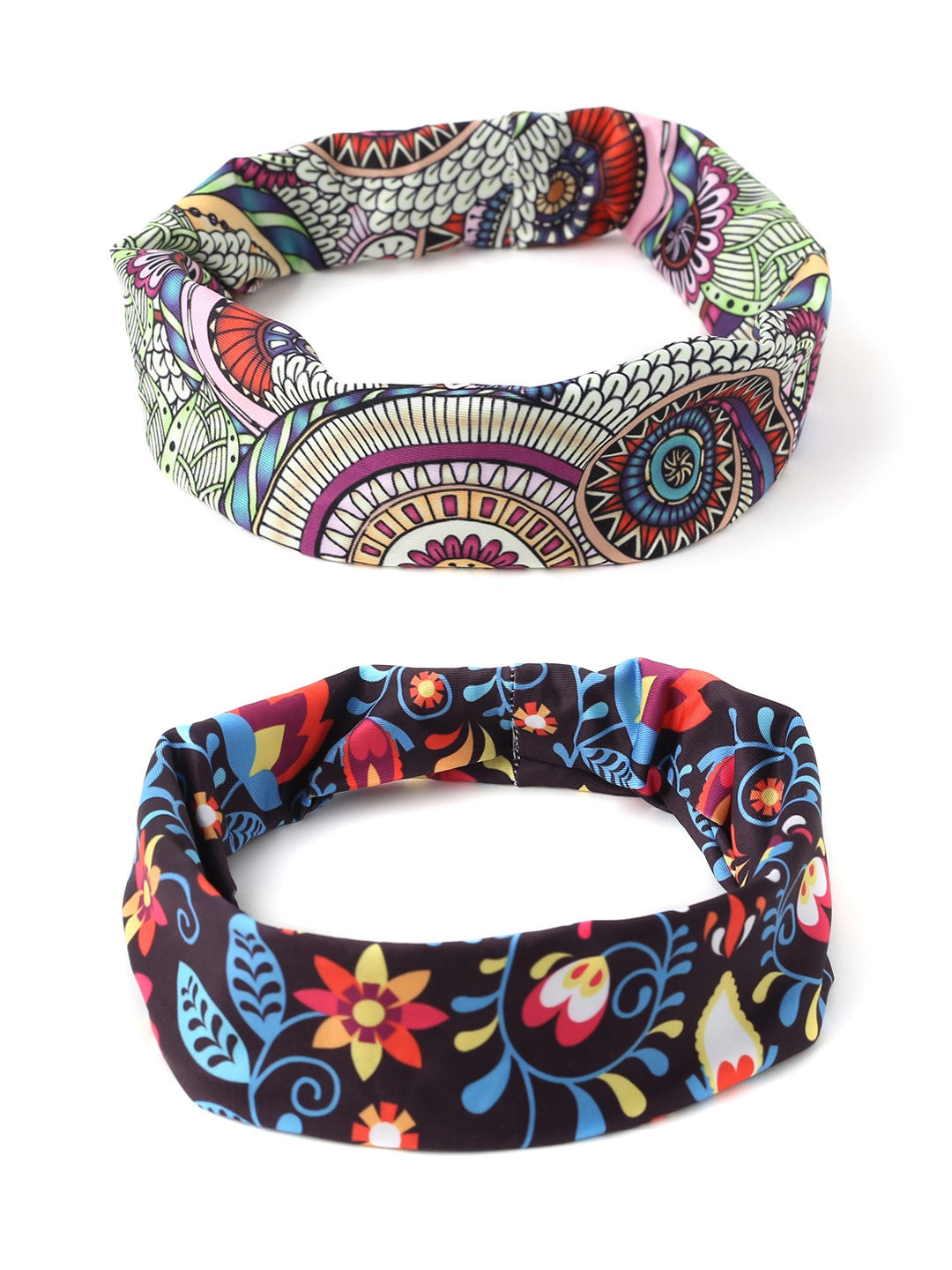 

Yellow Chimes Girls Blue & Red Set of 2 Printed Hairband