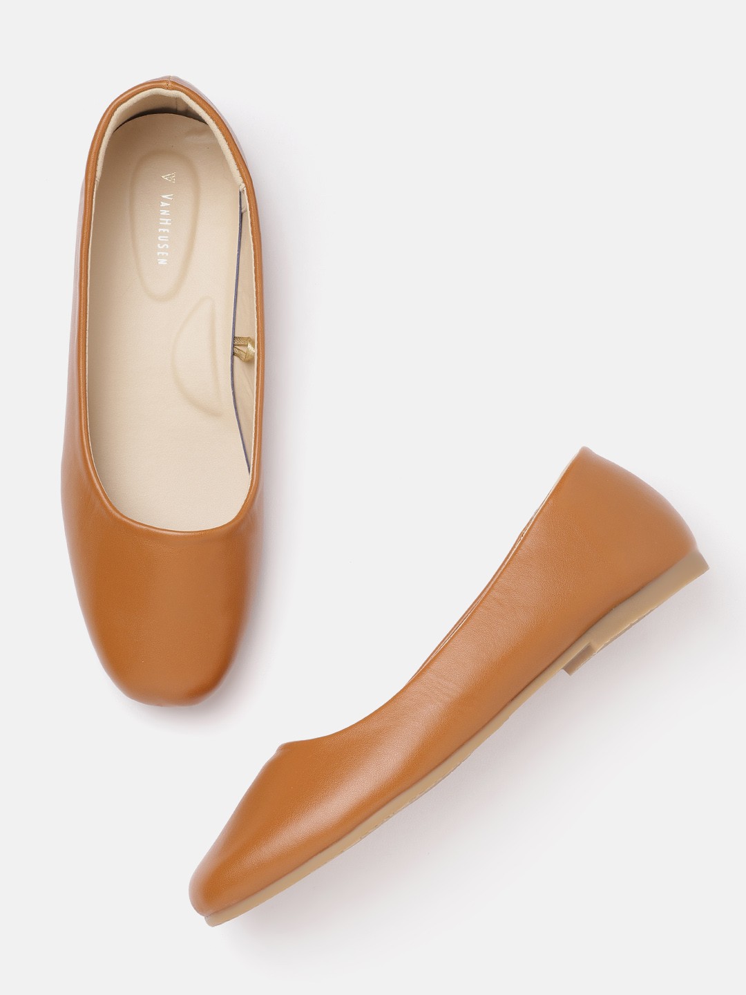 

Van Heusen Woman Tan Brown Solid Ballerinas