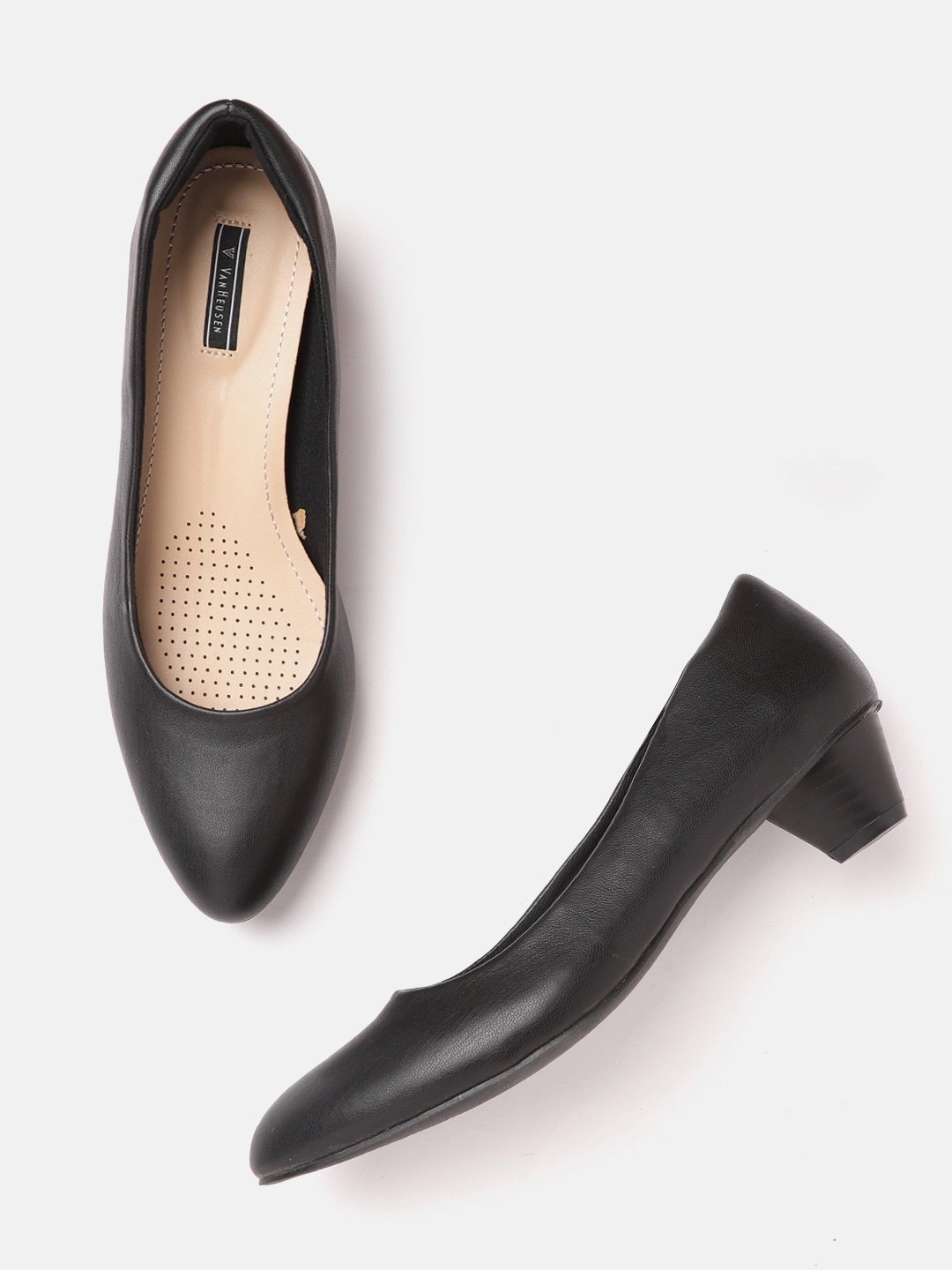 

Van Heusen Woman Black Solid Block Pumps