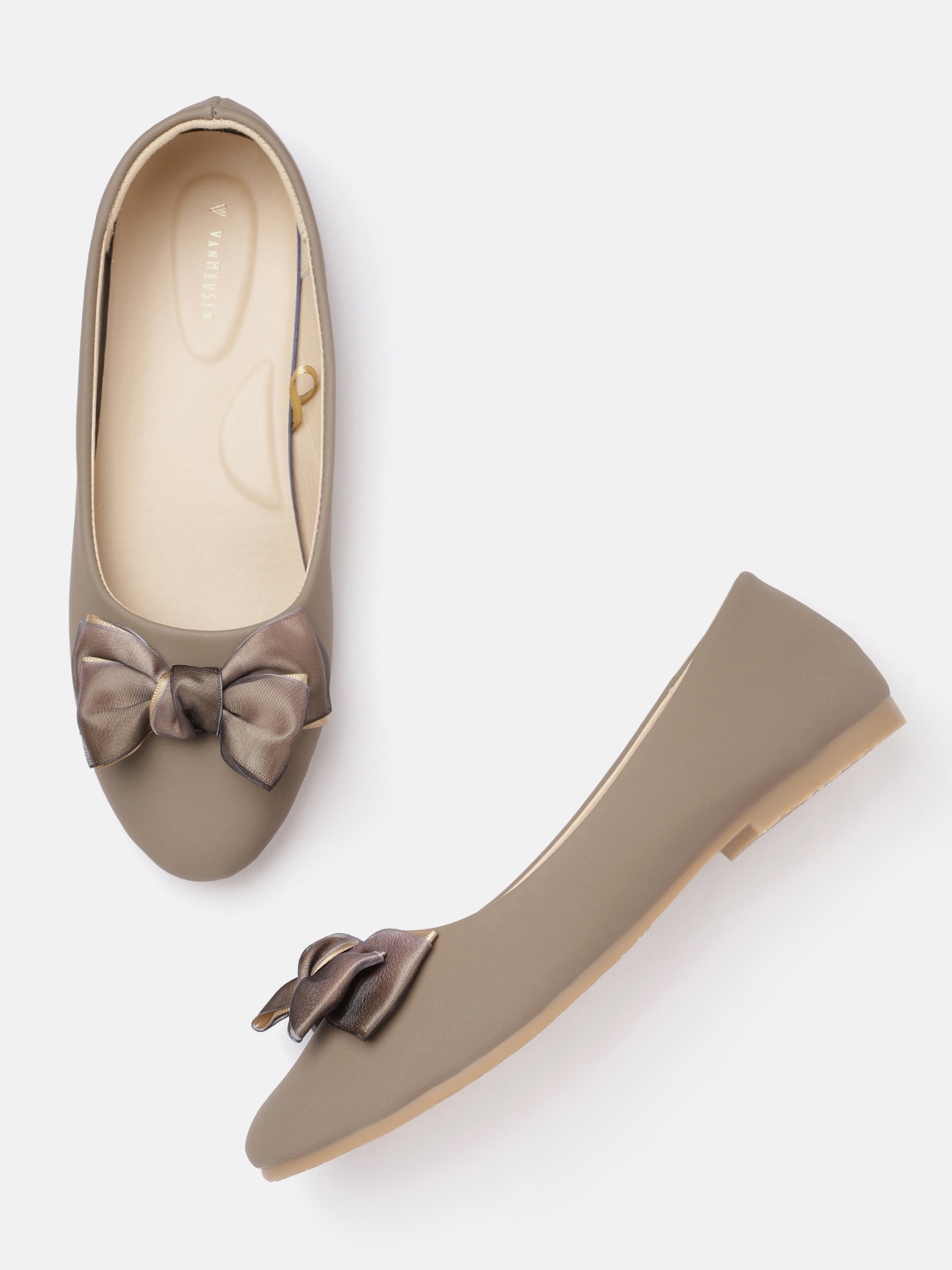 

Van Heusen Woman Taupe Ballerinas with Bows