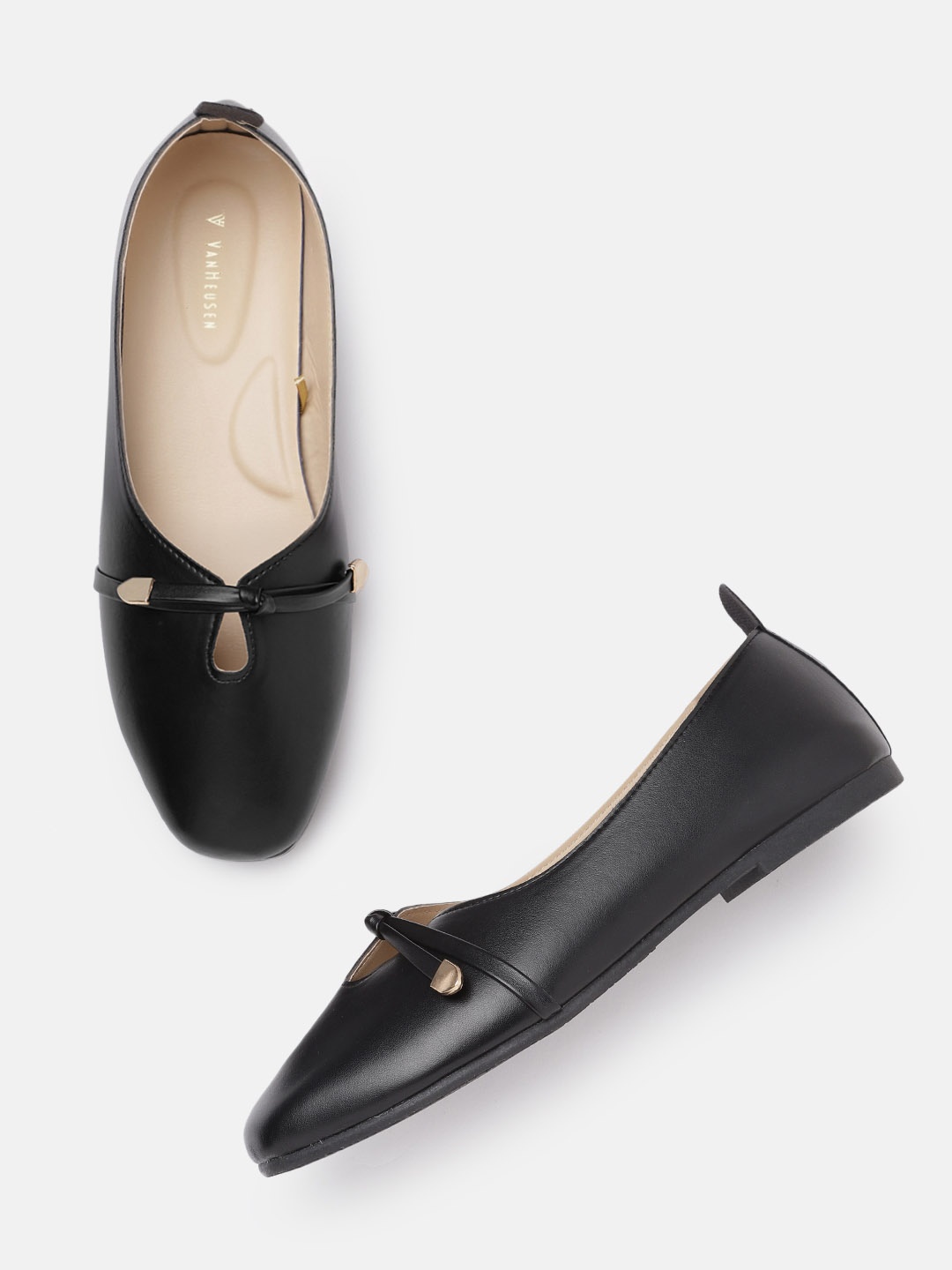 

Van Heusen Woman Black Solid Ballerinas