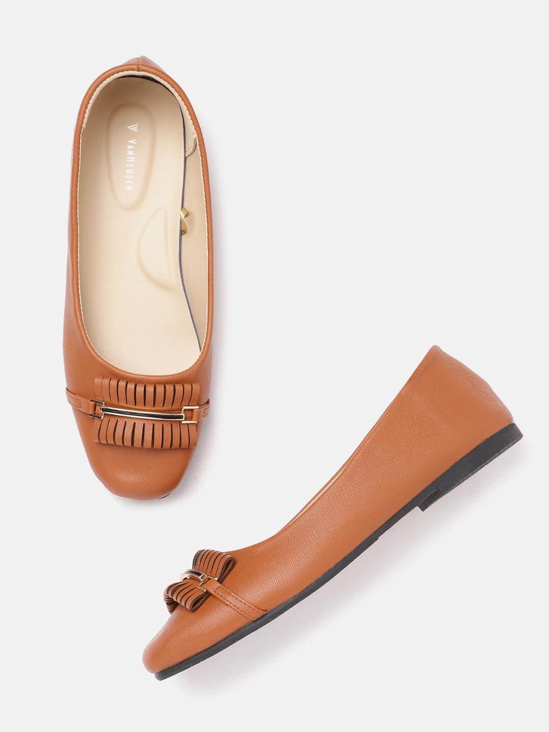 

Van Heusen Woman Brown Solid Ballerinas