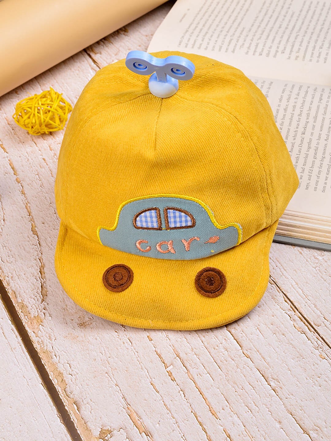 

POPLINS Unisex Kids Yellow & Grey Baseball Cap