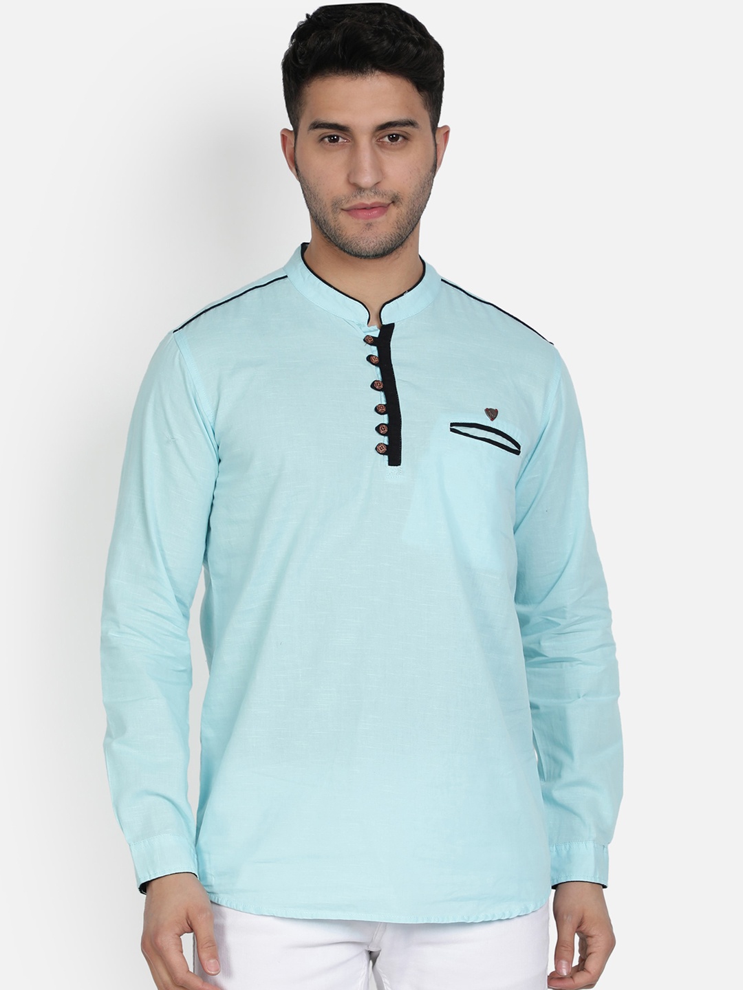 

Kuons Avenue Men Turquoise Blue Kurta