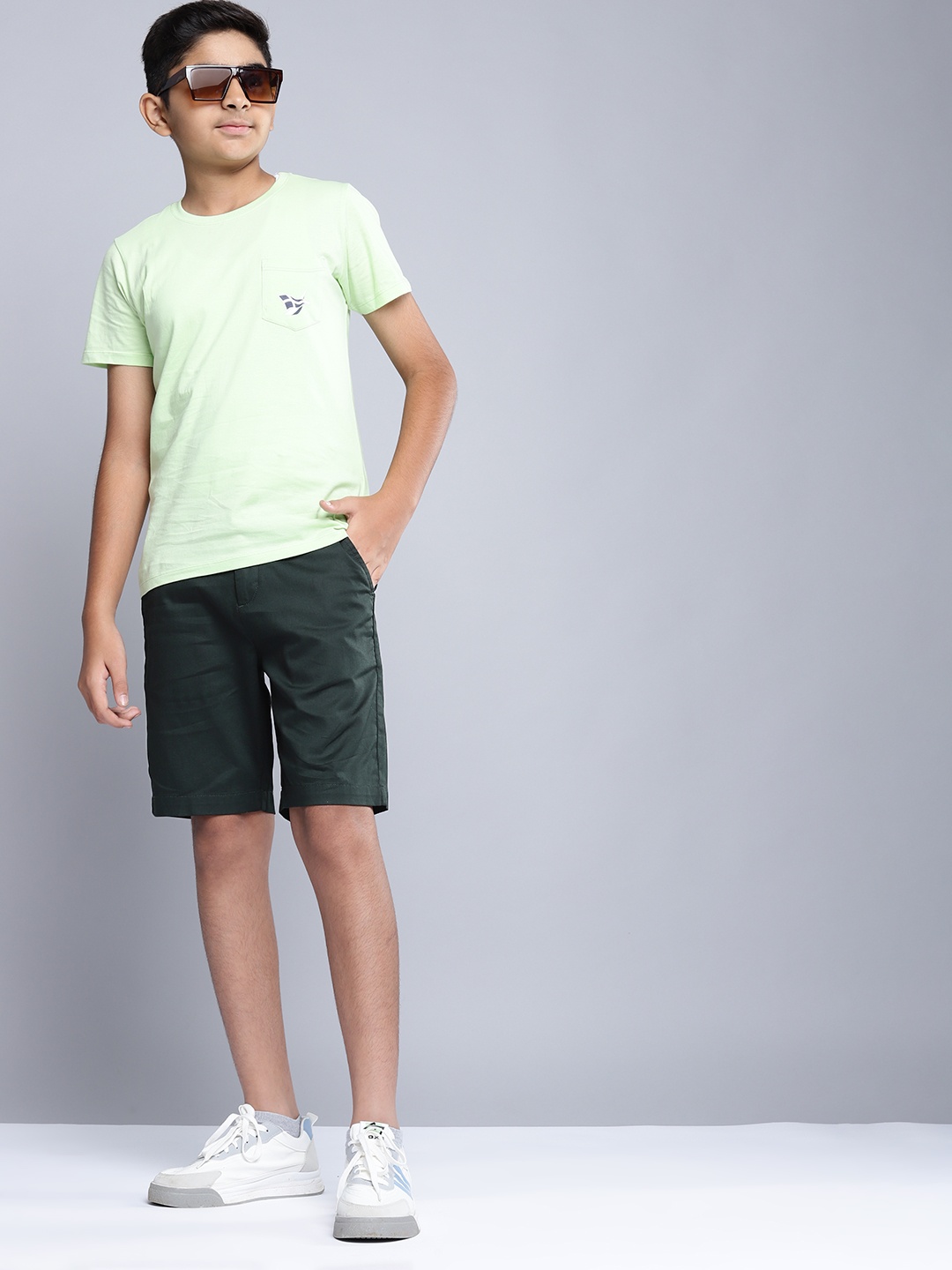 

Nautica Boys Black Solid Chino Shorts