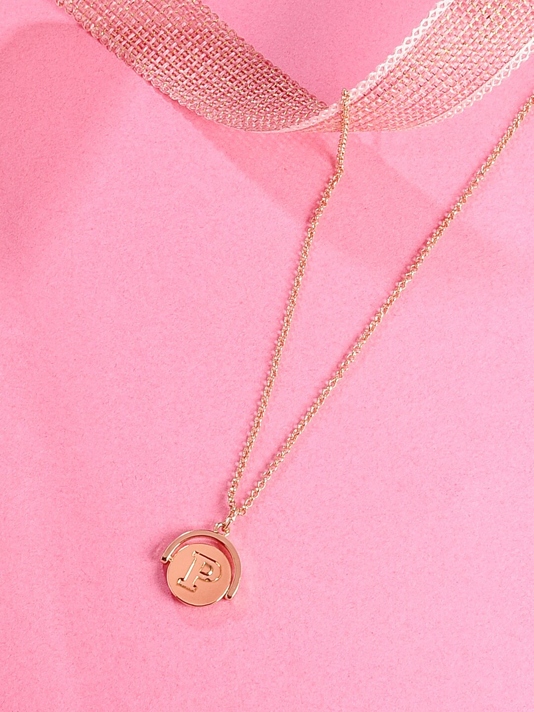 

ToniQ Women Gold-Plated Alphabet P Pedant Necklace