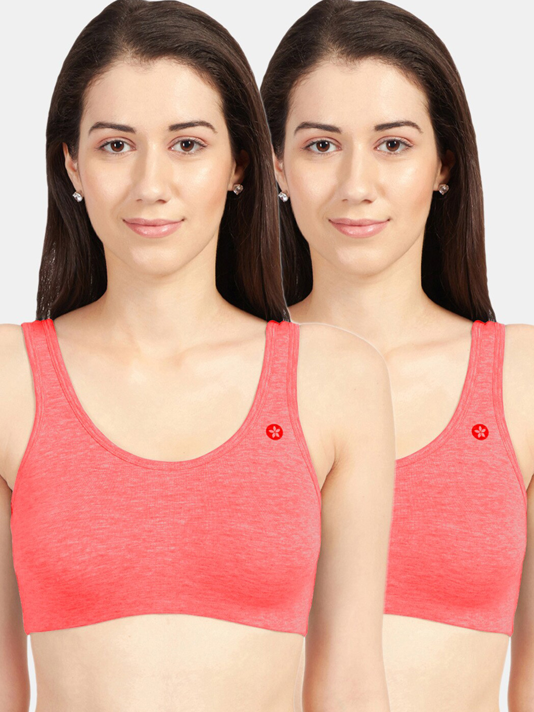 

Sonari Pack of 2 Red Non Padded Bra