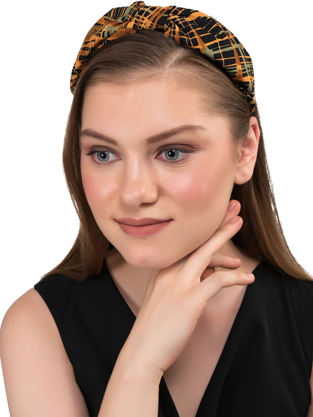 

BuckleUp Women Yellow & Black Hairband