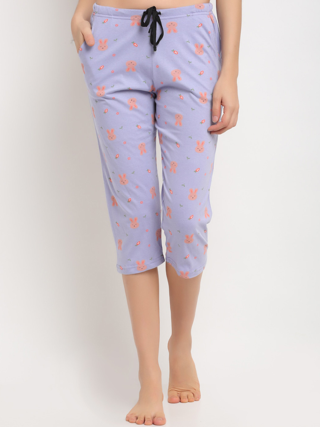 

Kanvin Women Violet Printed Lounge Pants