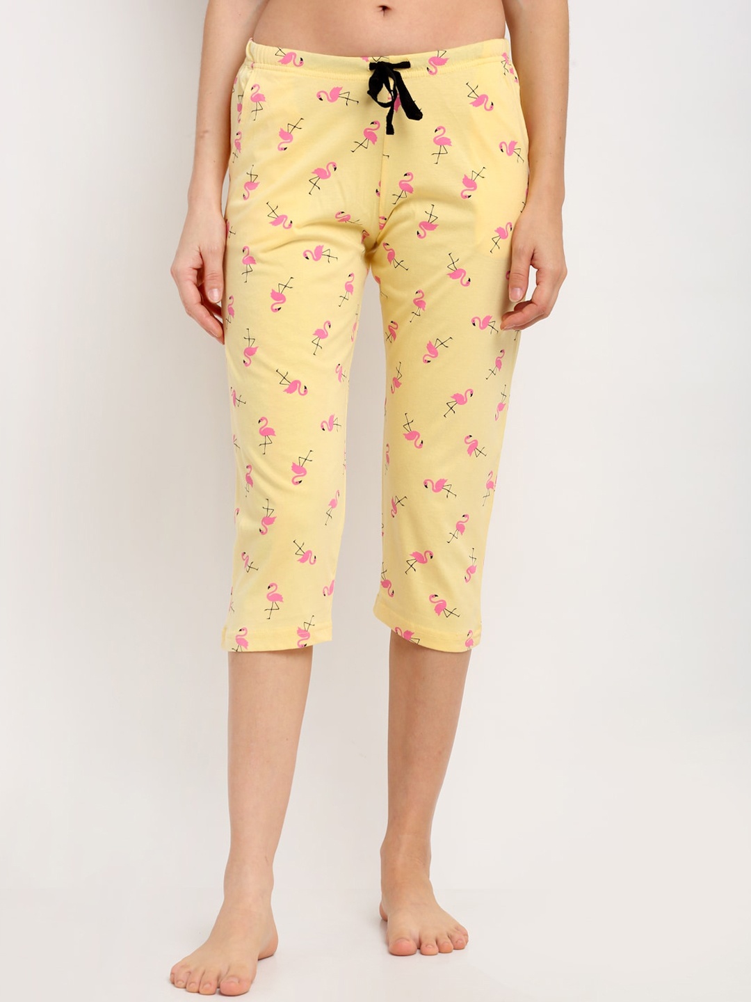 

Kanvin Women Yellow Solid Cotton Lounge Pants