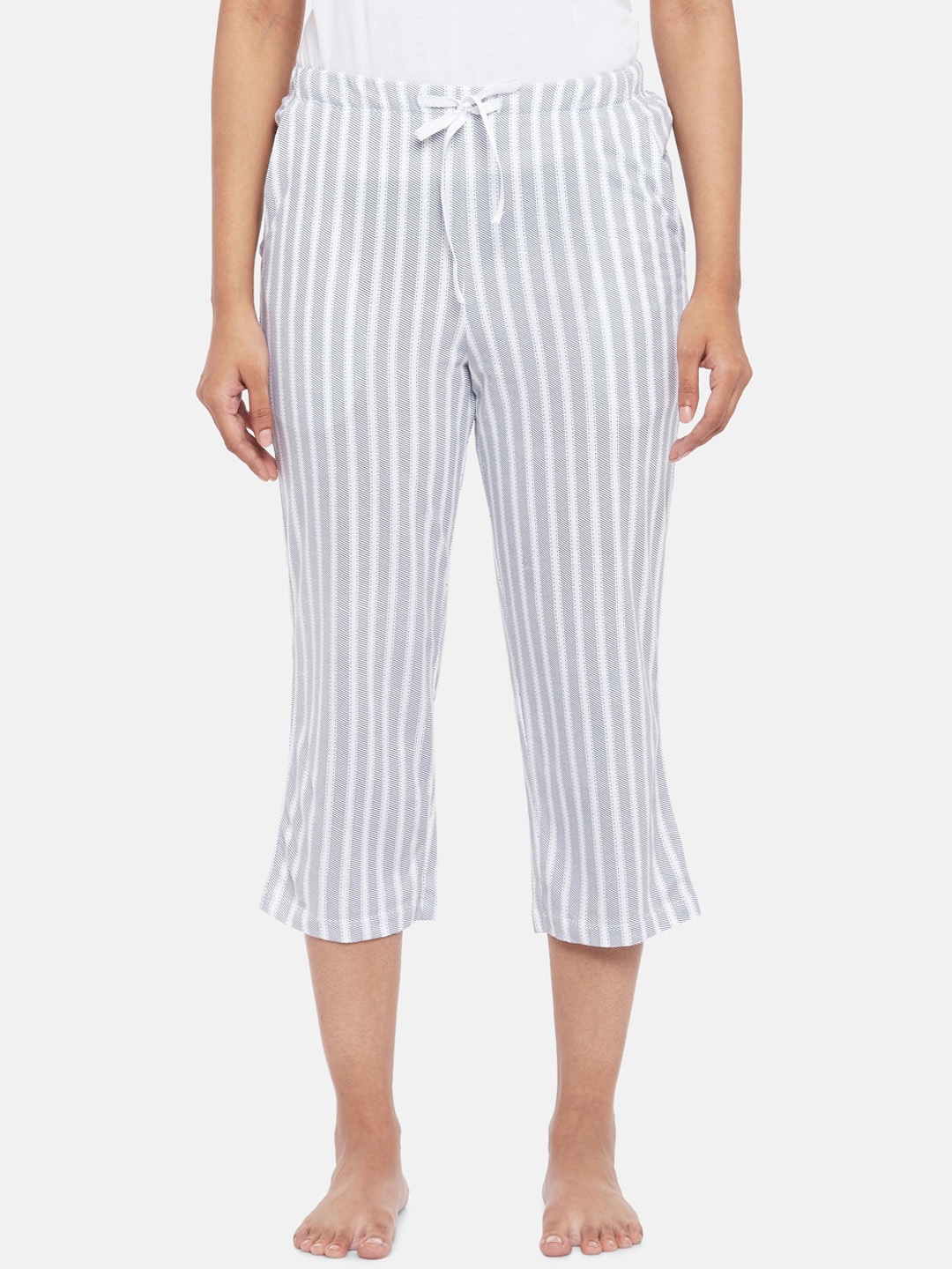 

Dreamz by Pantaloons Women Blue Striped Lounge Pants