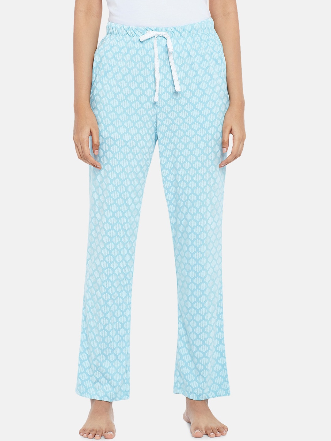 

Dreamz by Pantaloons Blue Printed Regular Fit Cotton Lounge Pants