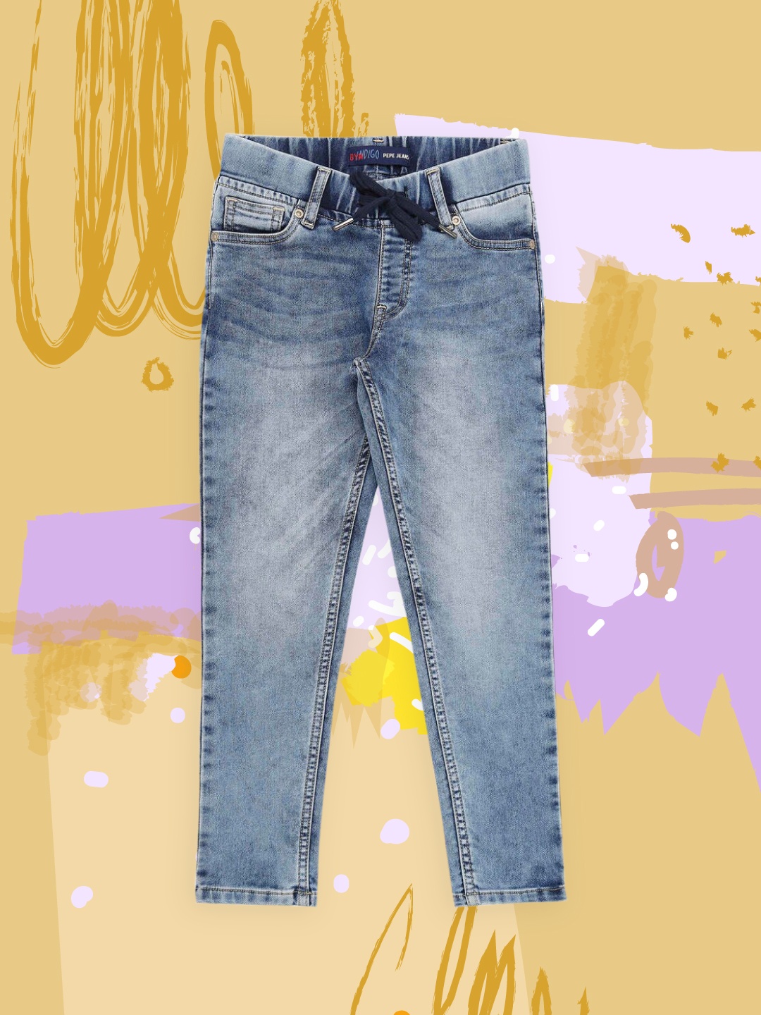 

Pepe Jeans Boys Blue Slim Fit Heavy Fade Stretchable Jeans