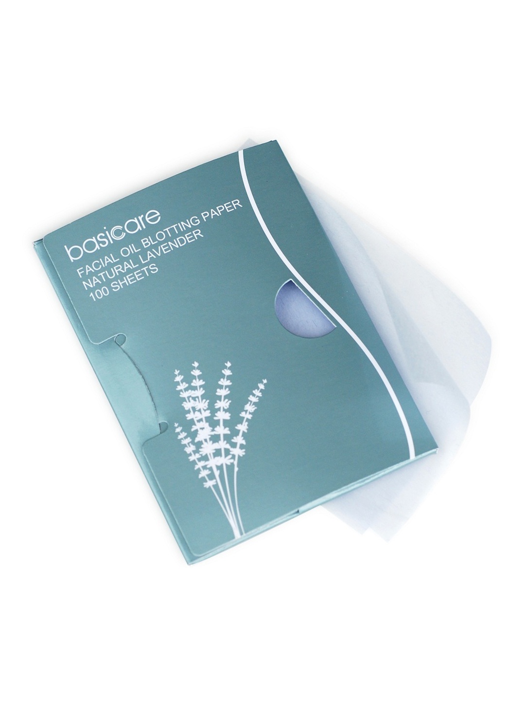 

basicare Natural Lavender Facial Oil Blotting Paper 100 Sheets, Blue