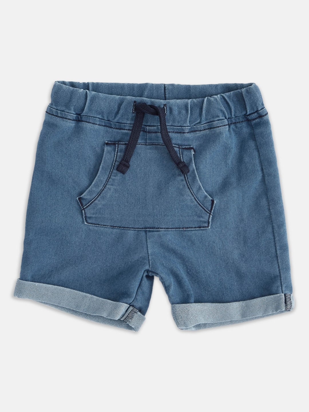 

Pantaloons Baby Boys Blue Cotton Denim Shorts