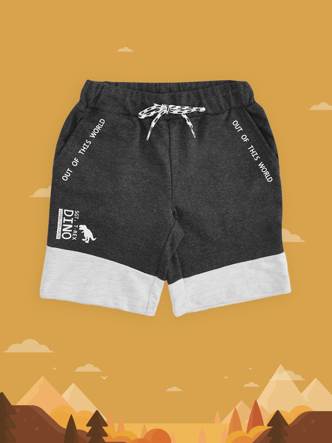 

Pantaloons Junior Boys Black Cotton Regular Fit Shorts