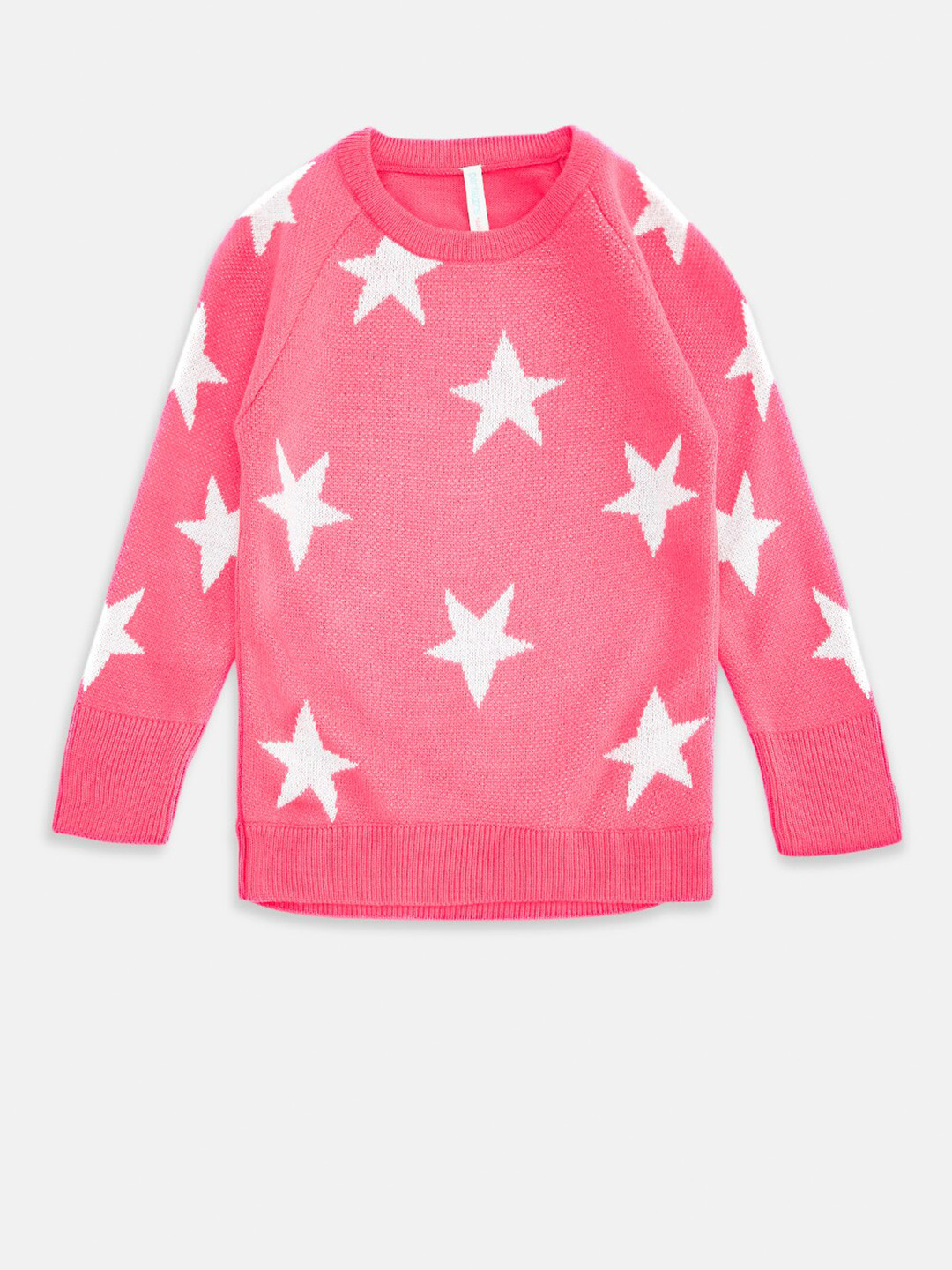 

Pantaloons Junior Girls Pink & White Printed Pullover