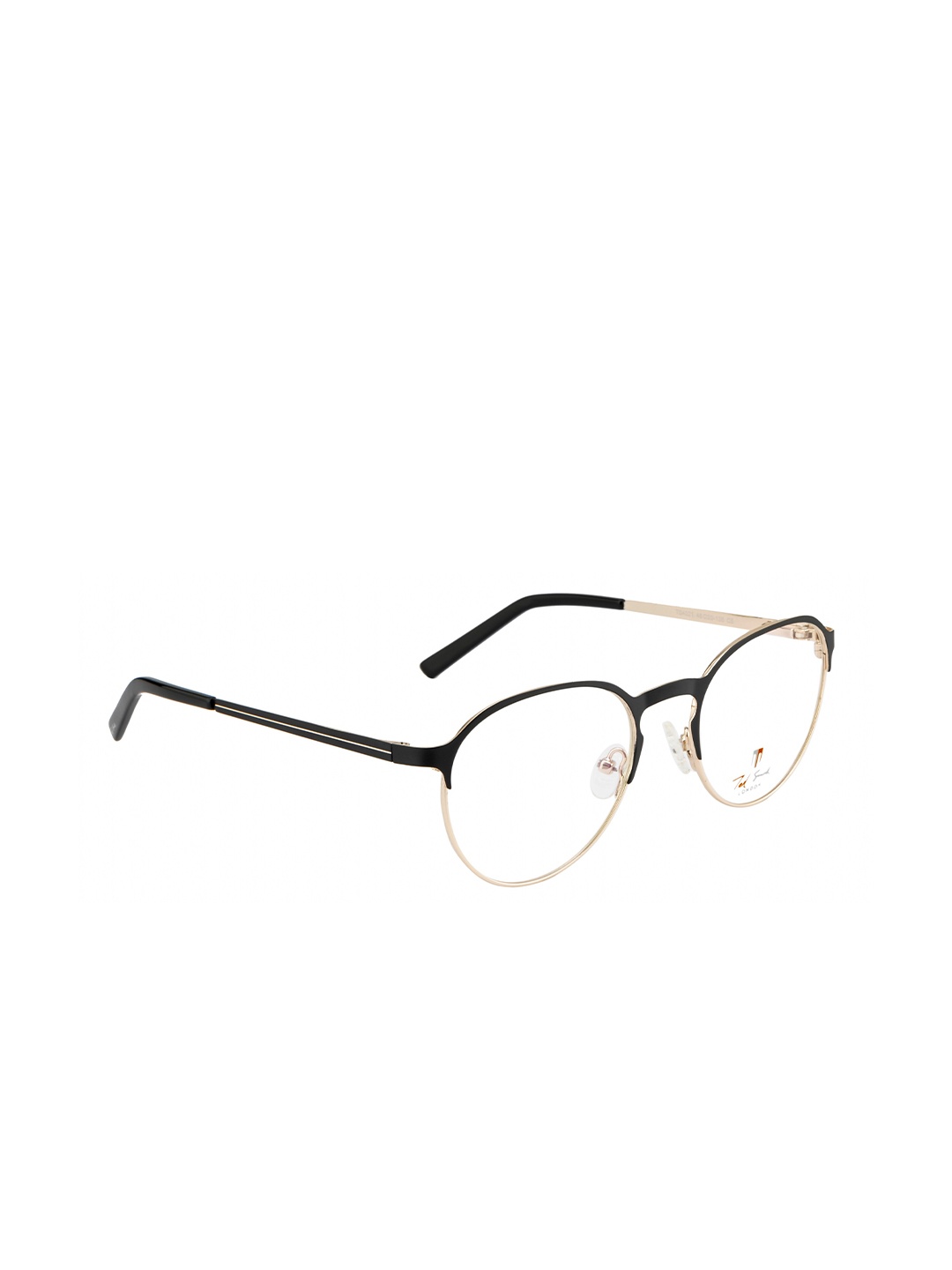 

Ted Smith Unisex Black & Gold-Toned Full Rim Round Frames