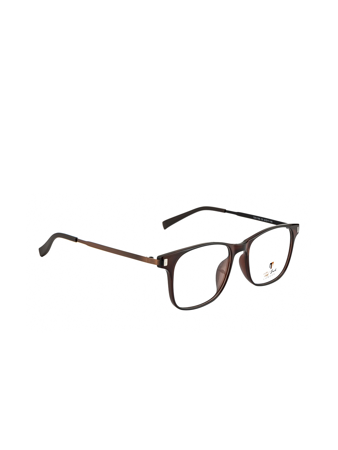 

Ted Smith Unisex Brown Full Rim Wayfarer Frames