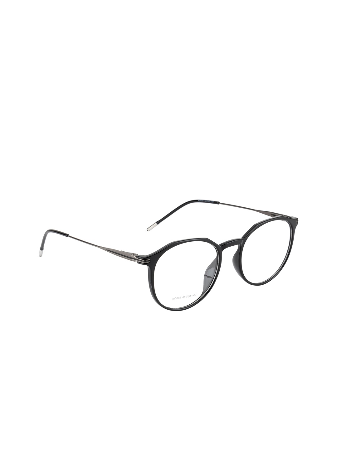 

Ted Smith Unisex Black & Silver-Toned Full Rim Round Frames