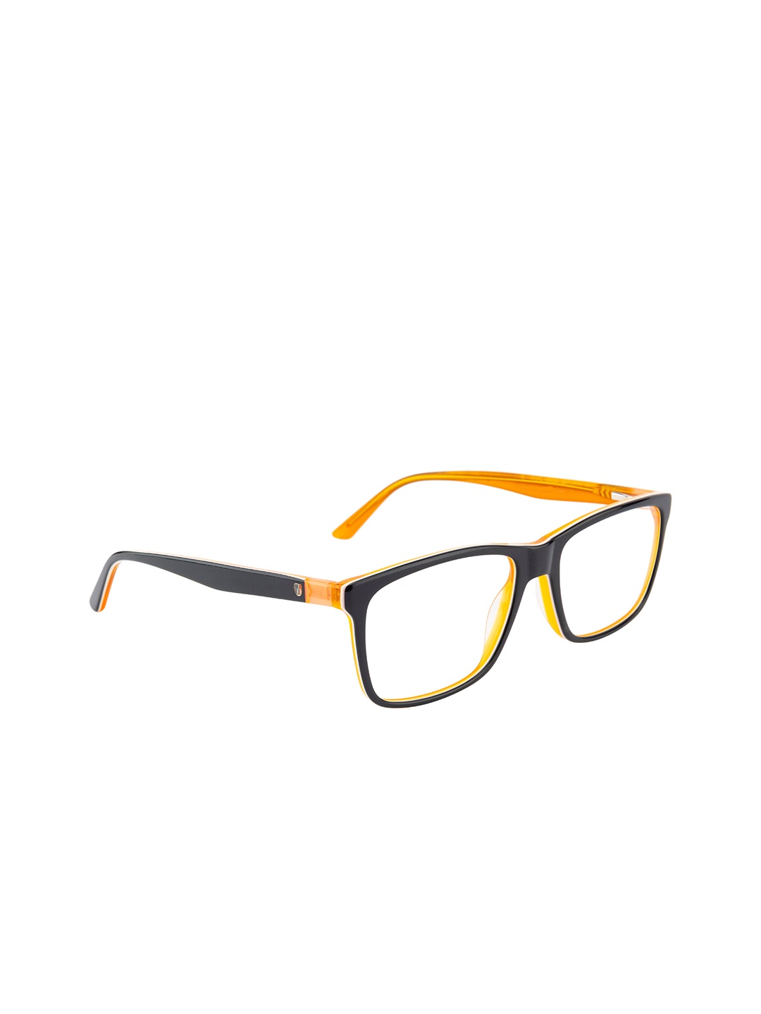 

Ted Smith Unisex Black & Orange Full Rim Wayfarer Frames