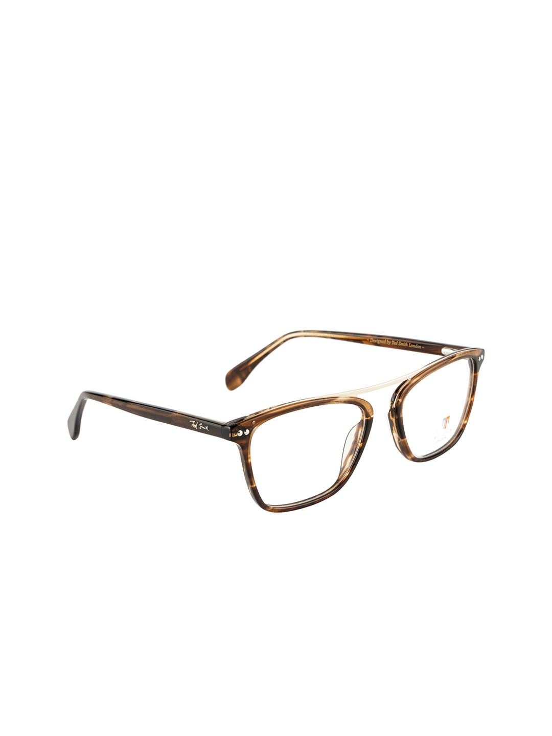 

Ted Smith Unisex Brown Full Rim Wayfarer Frames