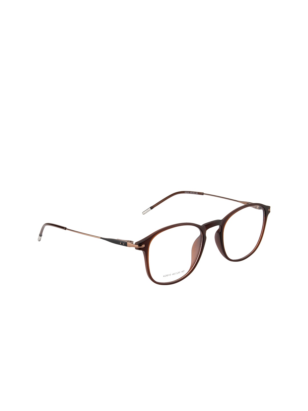 

Ted Smith Unisex Brown & Gold-Toned Full Rim Wayfarer Frames Eyeglasses