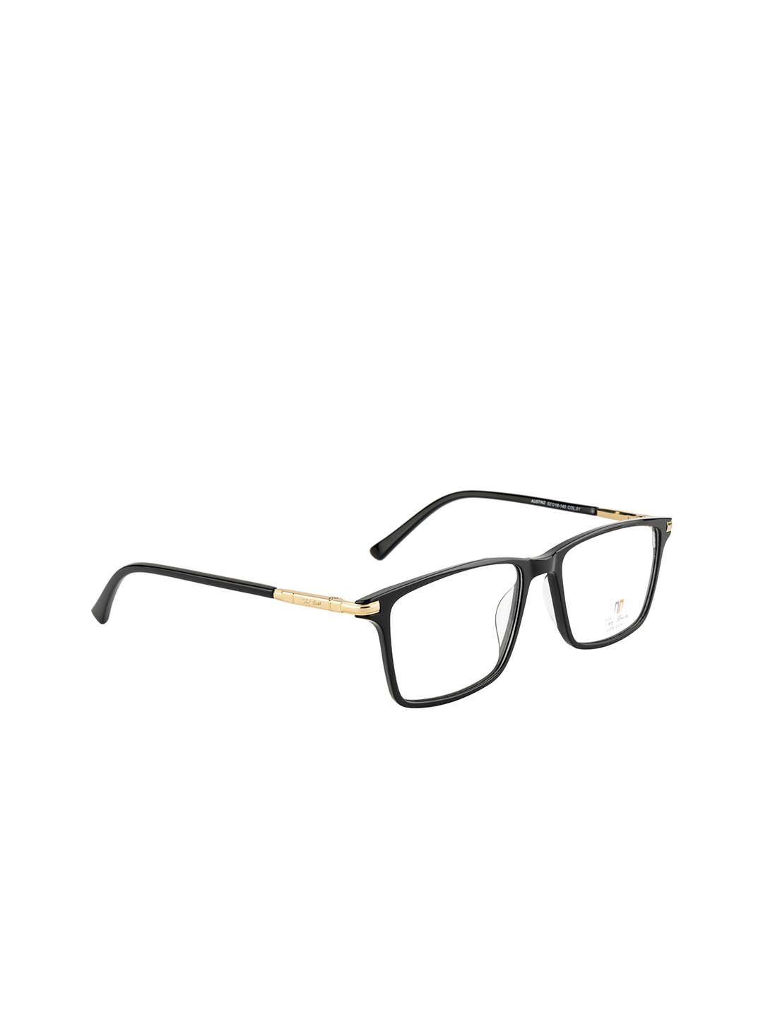 

Ted Smith Unisex Black & Gold-Toned Full Rim Rectangle Frames