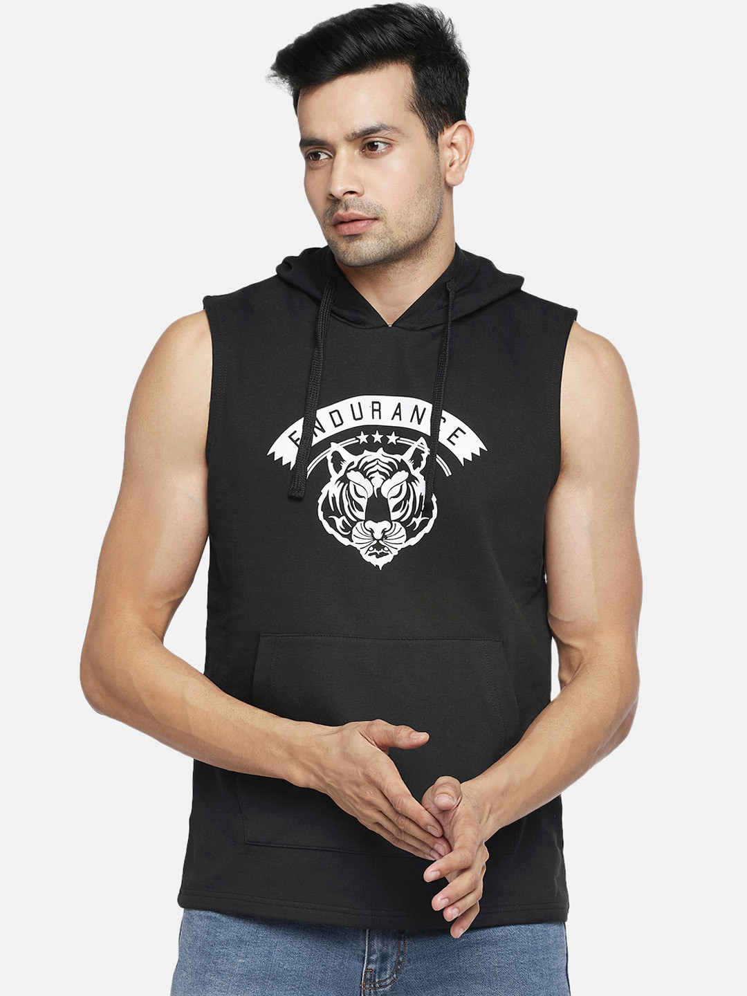 

People Men Black Printed Sweatshirt