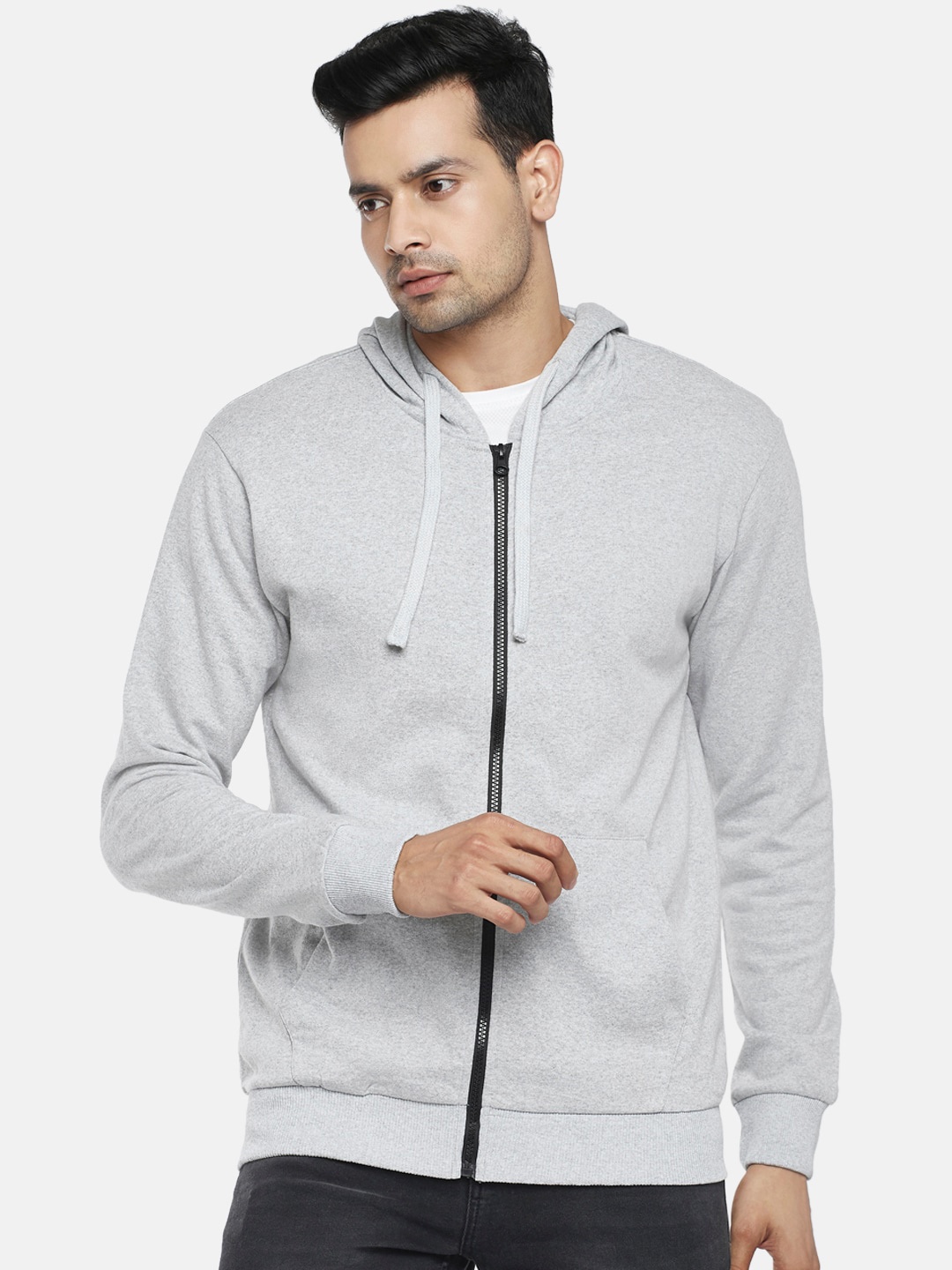 

People Men Grey Melange Sweatshirt
