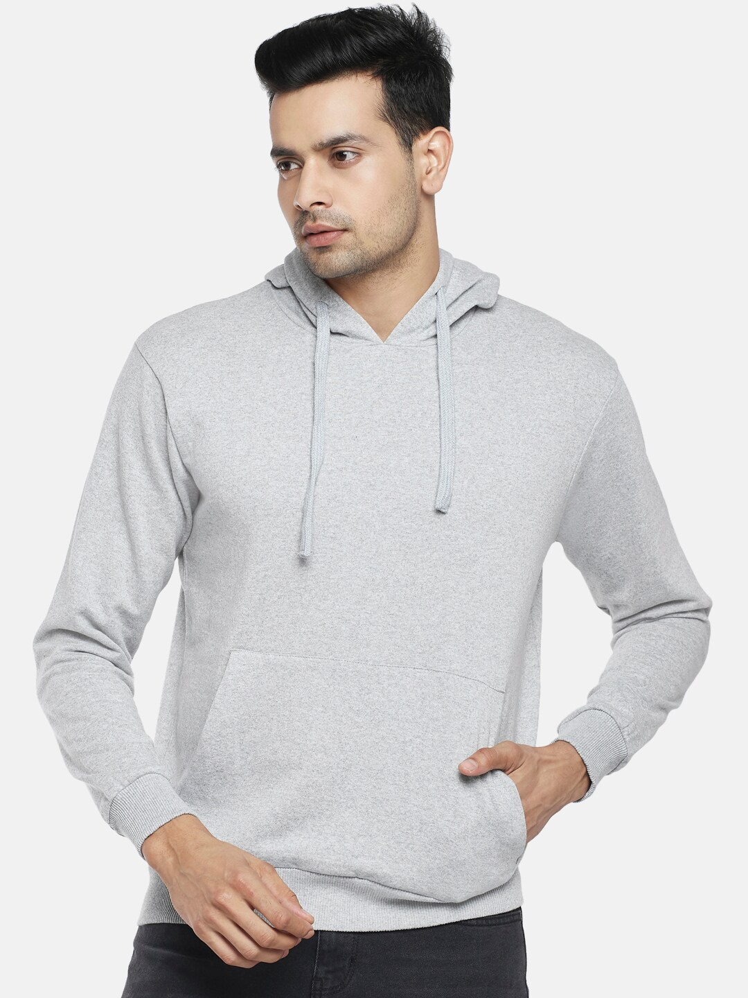 

People Men Grey Melange Sweatshirt