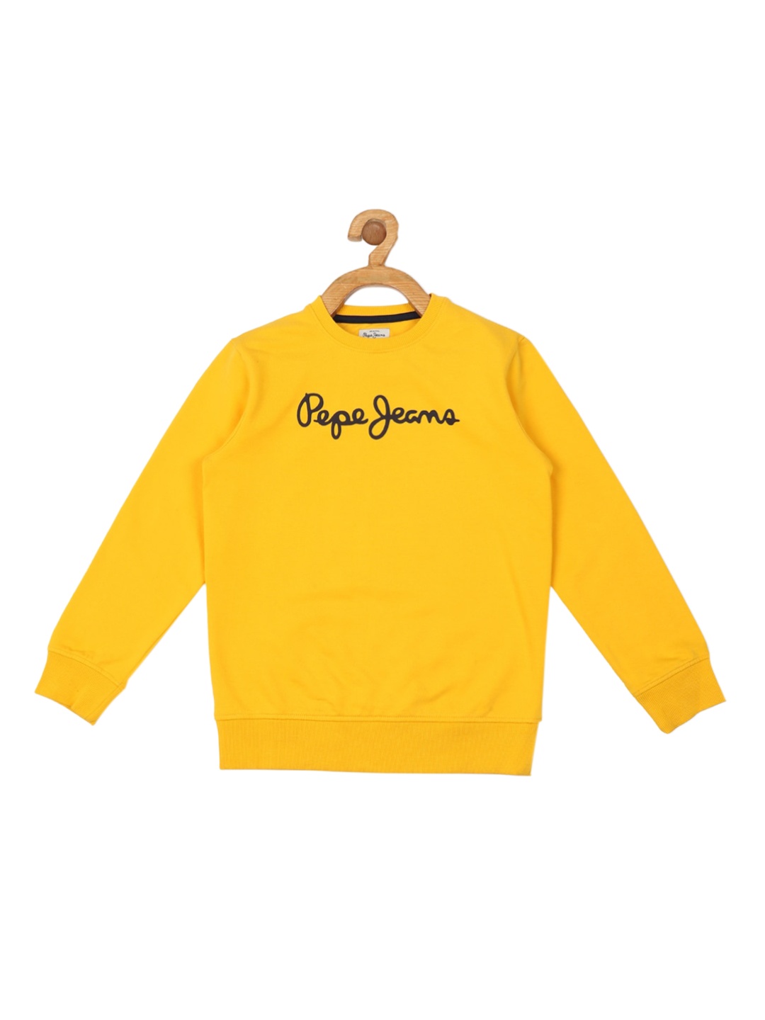 

Pepe Jeans Boys Yellow Typography Printed Pure Cotton Sweatshirt
