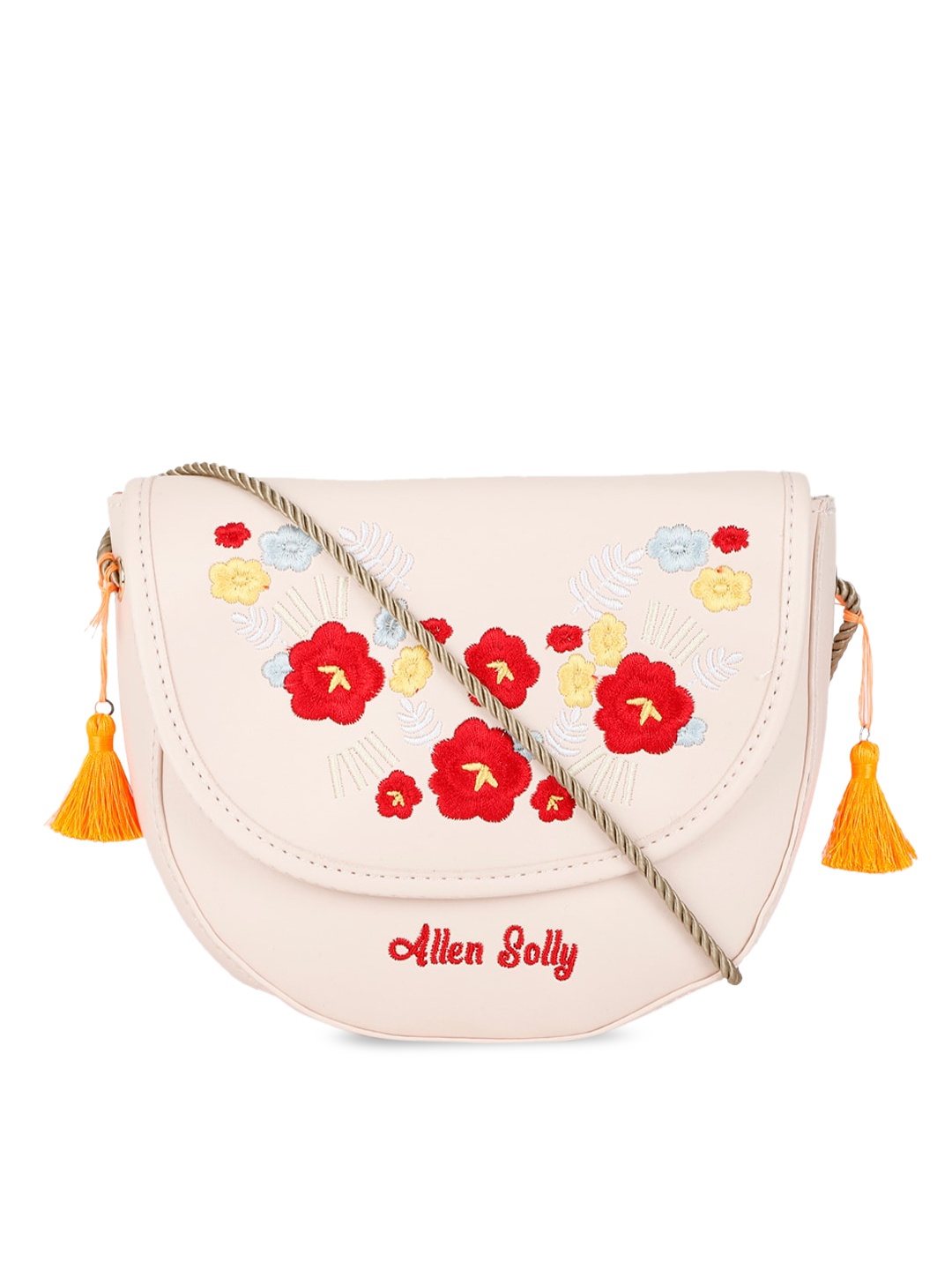 

Allen Solly Junior Pink PU Structured Sling Bag