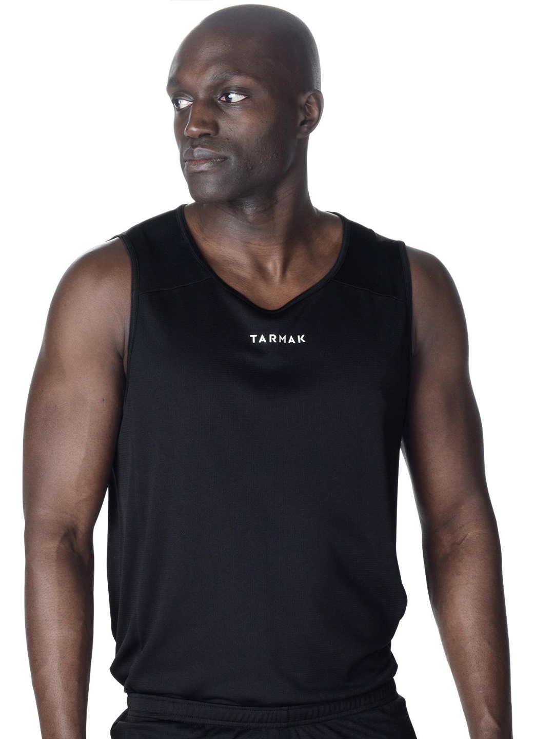 

TARMAK By Decathlon Unisex Black Solid Tank Top Basketball Jersey