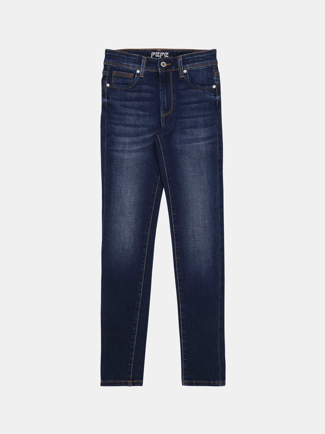 

Pepe Jeans Girls Blue Skinny Fit High-Rise Light Fade Stretchable Jeans